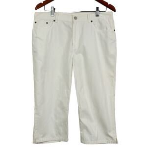 5 for $25| Vintage Lauren Jeans Ralph Lauren Petite White Capri Pants Womens 12